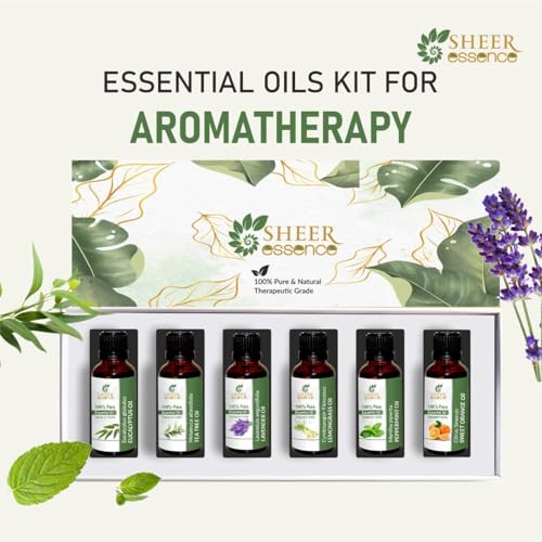 Essential Oils Set - 6 x 15ml Top 6 Scents for Aromatherapy & Gifts