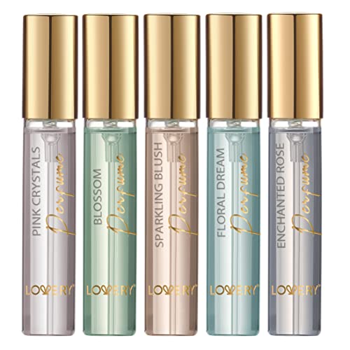 LOVERY Mini Perfumes for Women - Floral Fragrances Gift Set, Birthday Gifts for Women | LOVERY 5 Pack Women's Fragrance
