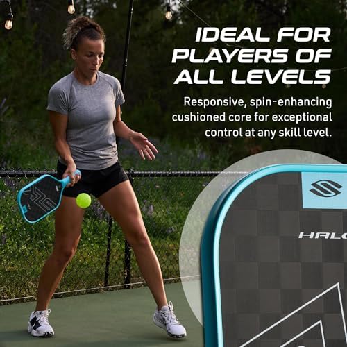 Selkirk Sport SLK Halo Raw Carbon Fiber Pickleball Paddle for Advanced Players | USA Designed | T700, 18k Ultraweave, A