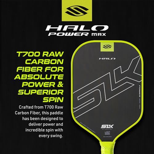 Selkirk Sport SLK Halo Raw Carbon Fiber Pickleball Paddle for Advanced Players | USA Designed | T700, 18k Ultraweave, A