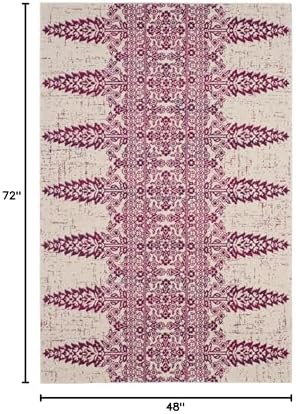 SAFAVIEH Evoke Collection Area Rug - Ivory & Gold, Non-Shedding & Easy Care, Ideal for High Traffic Areas in Living Room - Image 6