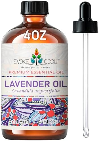 EVOKE OCCU Bergamot and Lavender Essential Oils for Relaxation - Calming Aromatherapy for Stress Relief - 4 Fl Oz