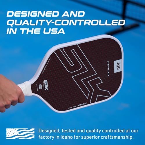 Selkirk Sport SLK Halo Raw Carbon Fiber Pickleball Paddle for Advanced Players | USA Designed | T700, 18k Ultraweave, A
