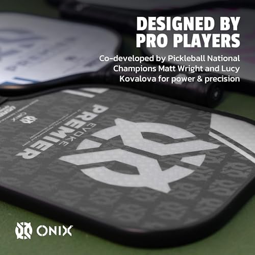 Onix Evoke Premier Professional Tournament Pickleball Paddle - Composite Face for Peak Performance | Onix Evoke Premier
