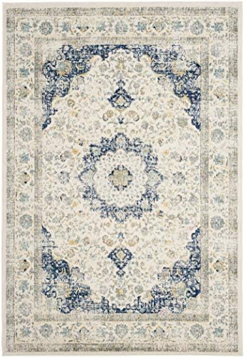 SAFAVIEH Evoke Collection Area Rug - Grey & Gold, Shabby Chic Oriental Medallion Design, Non-Shedding & Easy Care, Perfe - Image 40