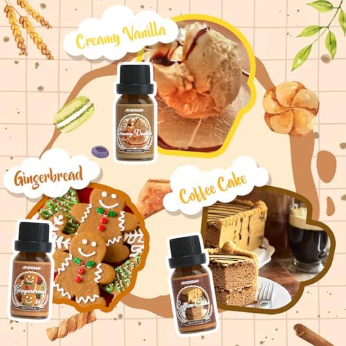 ARVIDSSON Autumn Spice Essential Oil Set - Cinnamon, Pumpkin Pie, Harvest Spice | Perfect for Diffusing in Your Home th