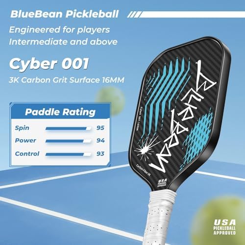 Carbon Fiber Pickleball Paddle for Professional Players | USAPA Approved Pickleball Paddle with Carbon Fiber | BlueBean