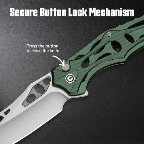 CIVIVI Men's Biophase Flipper Tactical Pocket Knife, Lightweight for Camping and Hunting, C23083C-2 (OD Green)
