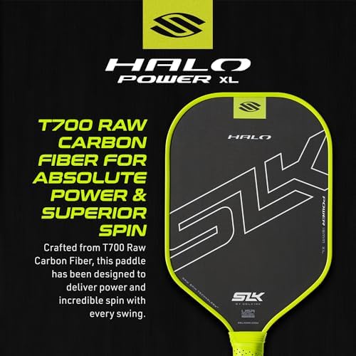 Selkirk Sport SLK Halo Raw Carbon Fiber Pickleball Paddle for Advanced Players | USA Designed | T700, 18k Ultraweave, A