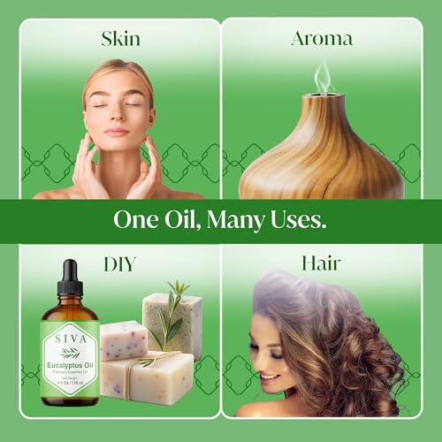 Siva Frankincense Essential Oil - 4 Fl Oz – 100% Natural Boswellia Serrata Oil - for Aromatherapy, Skin Care, and Hair C