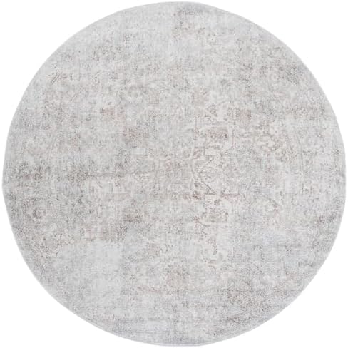 SAFAVIEH Evoke Collection Area Rug - Grey & Gold, Shabby Chic Oriental Medallion Design, Non-Shedding & Easy Care, Perfe - Image 211