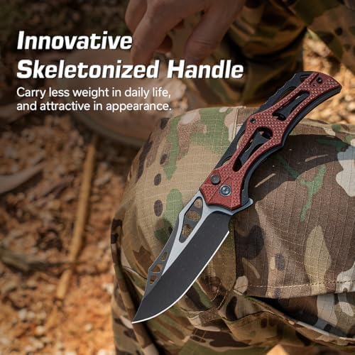 CIVIVI Men's Biophase Flipper Tactical Pocket Knife, Lightweight for Camping and Hunting, C23083C-2 (OD Green)