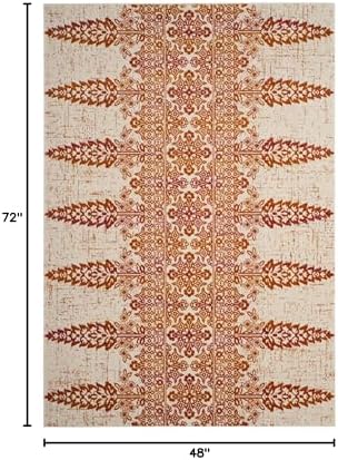 SAFAVIEH Evoke Collection Area Rug - Ivory & Gold, Non-Shedding & Easy Care, Ideal for High Traffic Areas in Living Room - Image 42