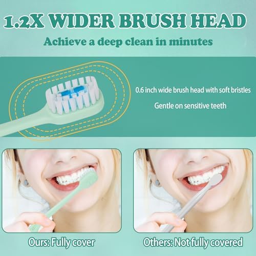 5-in-1 Travel Toothbrush Set for Work or Travel | Prepasted Disposable Mini Toothbrushes 12 Pack Mint | Travel Toothbru