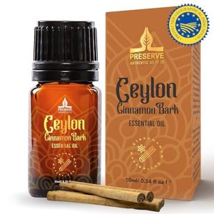 GI Certified 100% Pure Ceylon Cinnamon Bark Oil, 10ml Therapeutic Grade