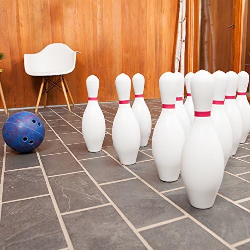 Champion Sports Rubber Bowling Ball for Beginners and Enthusiasts - Easy Grip and Stable Roll | Champion Sports Rubber