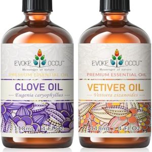Evoke Occu Clove Essential Oil and Vetiver Essential Oil for Relaxation - Stress Relief and Calming Fragrance | Evoke O