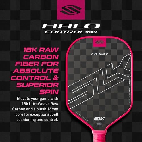 Selkirk Sport SLK Halo Raw Carbon Fiber Pickleball Paddle for Advanced Players | USA Designed | T700, 18k Ultraweave, A