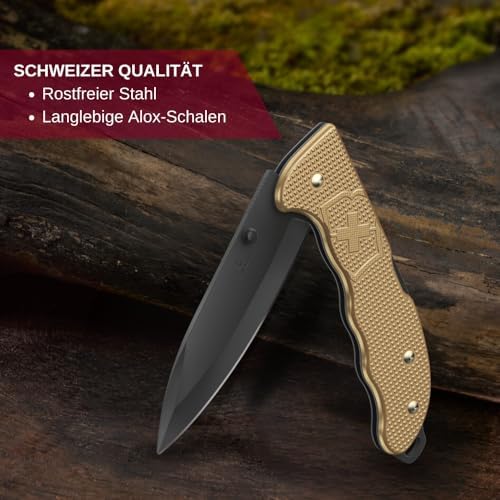 Victorinox Evoke Swiss Army Knife: Foldable Blade, Thumb Stud & Lockback Mechanism for Outdoor Enthusiasts
