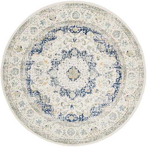 SAFAVIEH Evoke Collection Area Rug - Grey & Gold, Shabby Chic Oriental Medallion Design, Non-Shedding & Easy Care, Perfe - Image 131