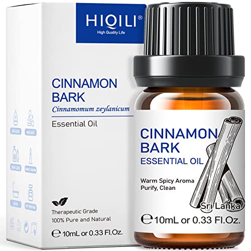 HIQILI Pure Cinnamon Essential Oil for Diffuser & Massage (10ml)