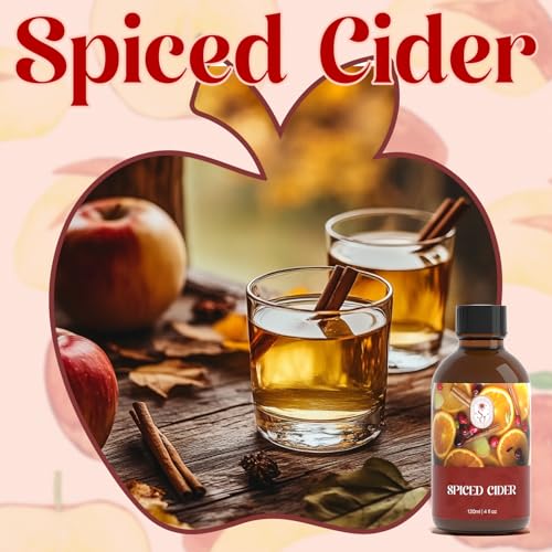 Autumn Spiced Cider Essential Oil 120ml, Natural Fall Fragrance for Aromatherapy