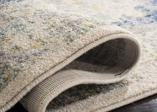 SAFAVIEH Evoke Collection Area Rug - Grey & Gold, Shabby Chic Oriental Medallion Design, Non-Shedding & Easy Care, Perfe - Image 43