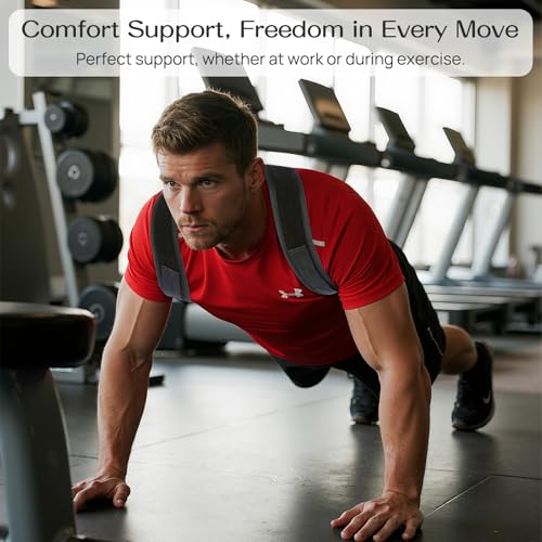 Women's & Men's Upper Back Brace Posture Corrector for Straighter Back and Kyphosis Relief | Shoulder Support Posture C