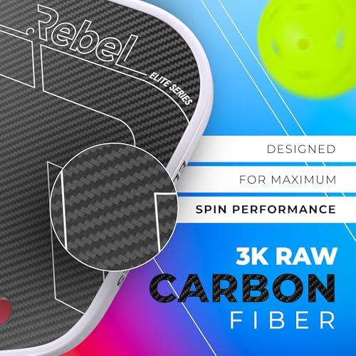 Professional Carbon Fiber Pickleball Paddle for Maximum Control and Power | USAPA Approved 16mm Polymer Core Carbon Fib
