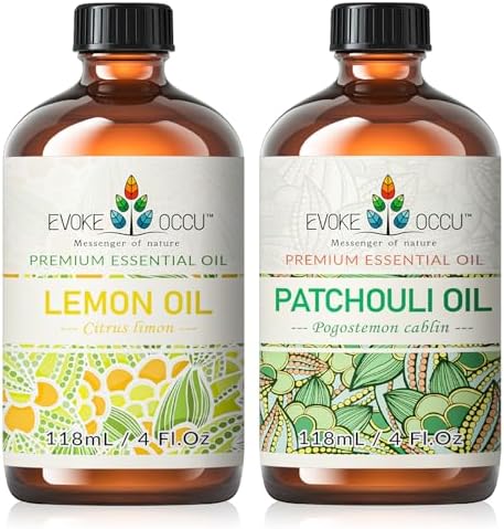 EVOKE OCCU Lemon and Patchouli Essential Oil for Relaxation - Stress Relief and Sleep Aid - 4 Fl Oz