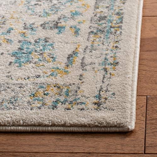 SAFAVIEH Evoke Collection Area Rug - Grey & Gold, Shabby Chic Oriental Medallion Design, Non-Shedding & Easy Care, Perfe - Image 147