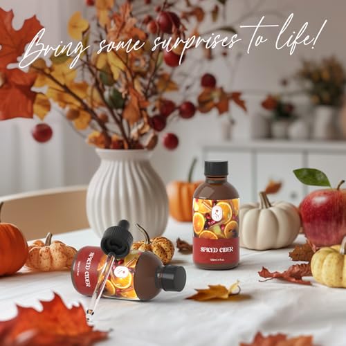 Autumn Spiced Cider Essential Oil 120ml, Natural Fall Fragrance for Aromatherapy
