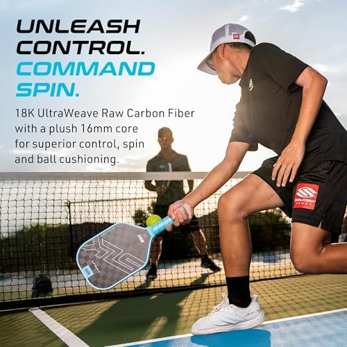 Selkirk Sport SLK Halo Raw Carbon Fiber Pickleball Paddle for Advanced Players | USA Designed | T700, 18k Ultraweave, A