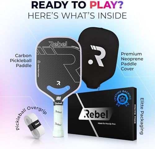 Professional Carbon Fiber Pickleball Paddle for Maximum Control and Power | USAPA Approved 16mm Polymer Core Carbon Fib