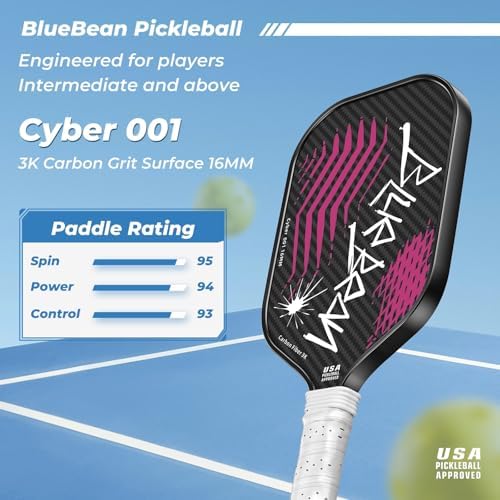 Carbon Fiber Pickleball Paddle for Professional Players | USAPA Approved Pickleball Paddle with Carbon Fiber | BlueBean