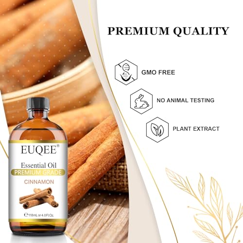 Pure Cinnamon Essential Oil 118ml for Diffuser & Aromatherapy
