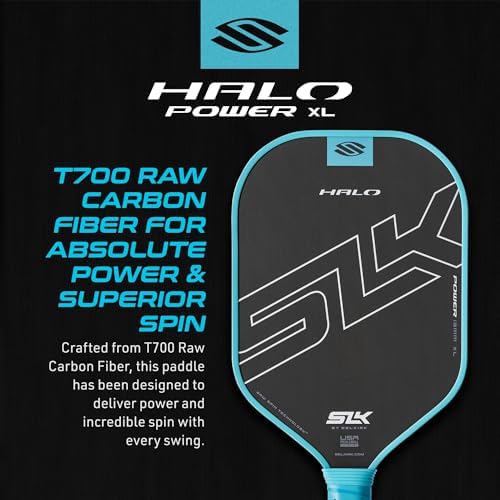Selkirk Sport SLK Halo Raw Carbon Fiber Pickleball Paddle for Advanced Players | USA Designed | T700, 18k Ultraweave, A