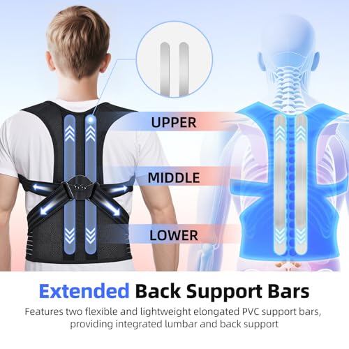 Babaka Posture Corrector for Women and Men | Full Back Support | Upper and Lower Back Pain Relief | Back Brace | Shoulde