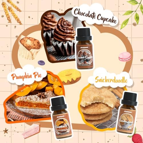 ARVIDSSON Autumn Spice Essential Oil Set - Cinnamon, Pumpkin Pie, Harvest Spice | Perfect for Diffusing in Your Home th
