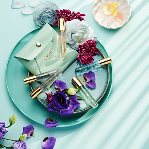 LOVERY Mini Perfumes for Women - Floral Fragrances Gift Set, Birthday Gifts for Women | LOVERY 5 Pack Women's Fragrance