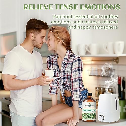 EVOKE OCCU Lemon and Patchouli Essential Oil for Relaxation - Stress Relief and Sleep Aid - 4 Fl Oz