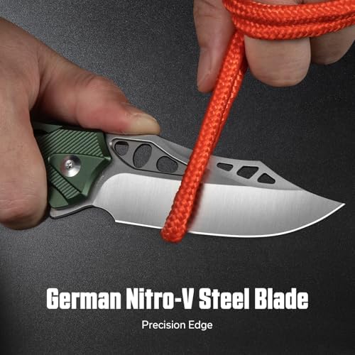 CIVIVI Men's Biophase Flipper Tactical Pocket Knife, Lightweight for Camping and Hunting, C23083C-2 (OD Green)