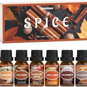 ARVIDSSON Autumn Spice Essential Oil Set - Cinnamon, Pumpkin Pie, Harvest Spice | Perfect for Diffusing in Your Home th