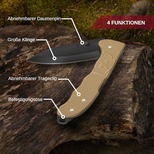 Victorinox Evoke Swiss Army Knife: Foldable Blade, Thumb Stud & Lockback Mechanism for Outdoor Enthusiasts