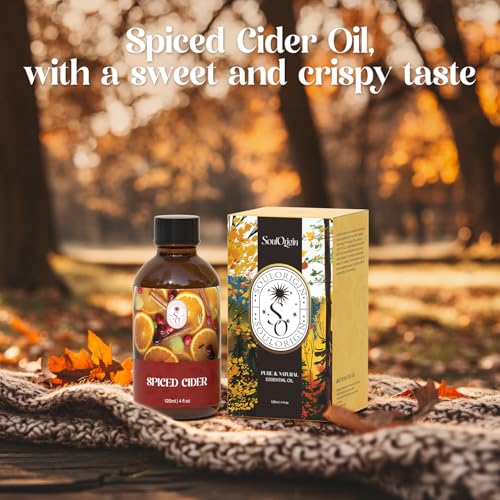 Autumn Spiced Cider Essential Oil 120ml, Natural Fall Fragrance for Aromatherapy