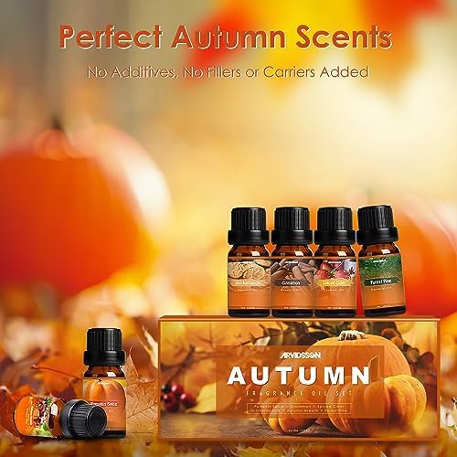 ARVIDSSON Autumn Spice Essential Oil Set - Cinnamon, Pumpkin Pie, Harvest Spice | Perfect for Diffusing in Your Home th