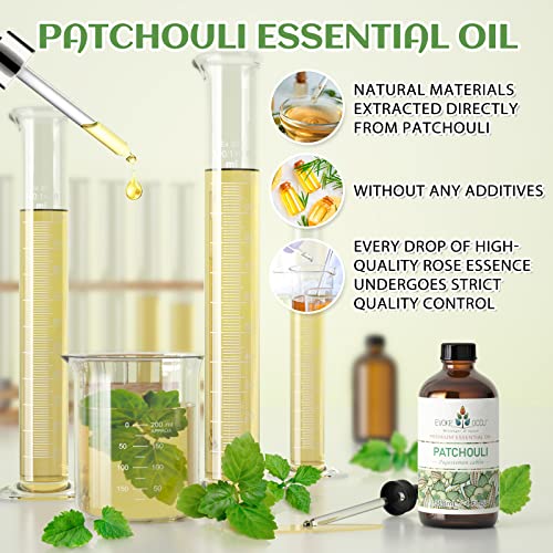EVOKE OCCU Pure Patchouli Essential Oil 4 FL Oz for Diffuser & Fragrance