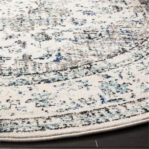 SAFAVIEH Evoke Collection Area Rug - Grey & Gold, Shabby Chic Oriental Medallion Design, Non-Shedding & Easy Care, Perfe - Image 141