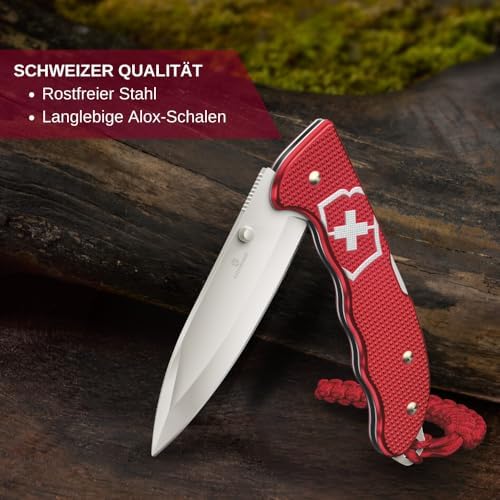 Victorinox Evoke Swiss Army Knife: Foldable Blade, Thumb Stud & Lockback Mechanism for Outdoor Enthusiasts