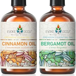 Evoke Occu Cinnamon Essential Oil and Bergamot Essential Oil for Relaxation and Stress Relief - 4 Fl Oz | Evoke Occu Ci